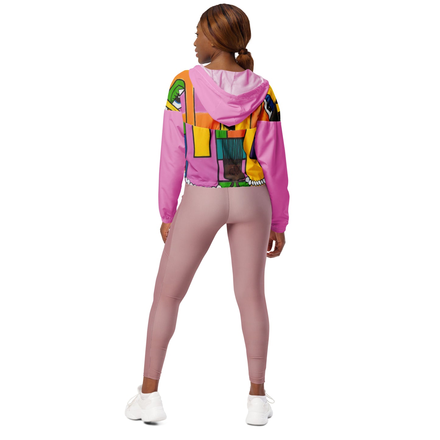 "Diversity" Women’s cropped windbreaker pink