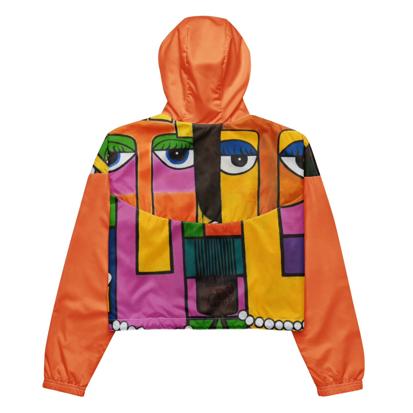 "Diversity" Women’s cropped windbreaker orange